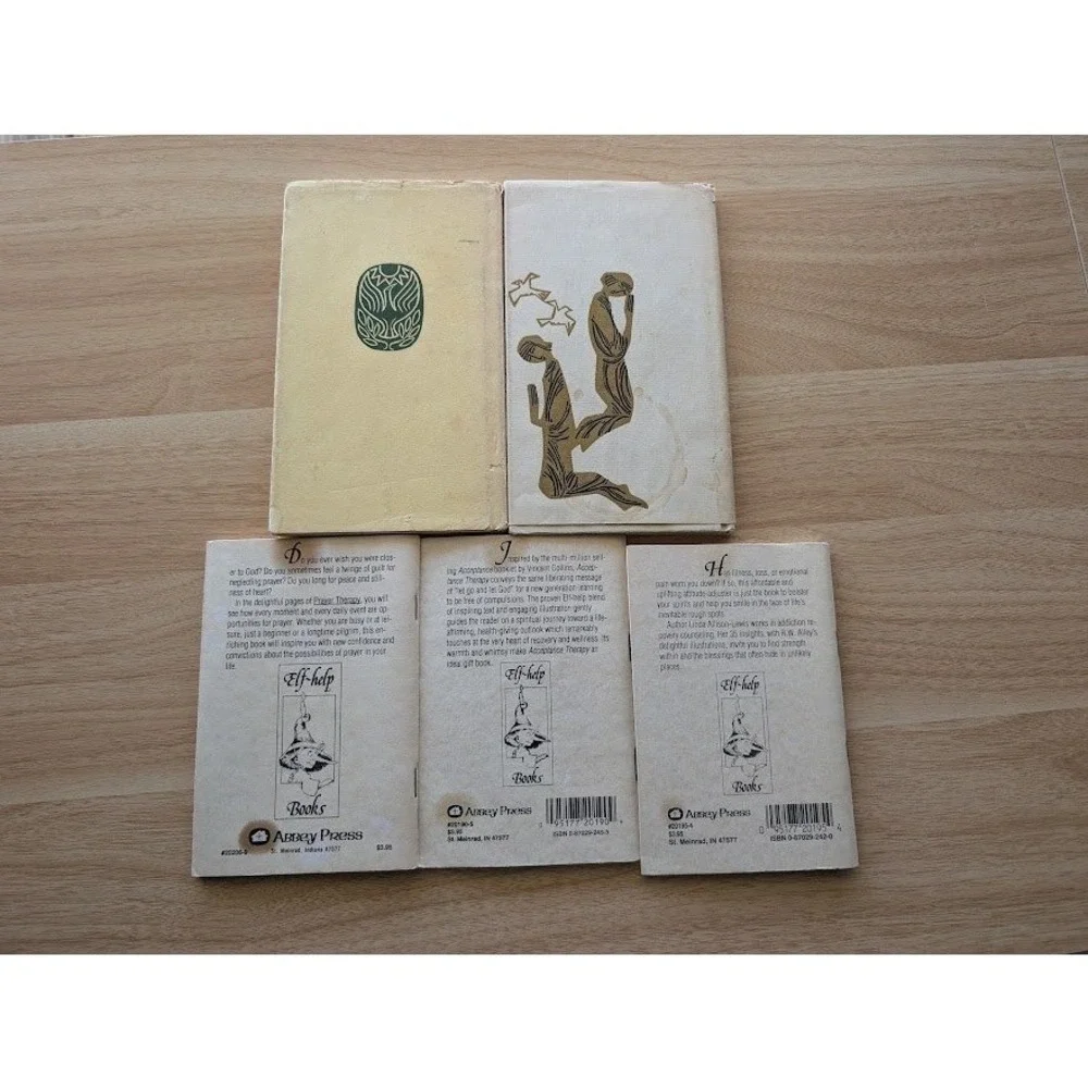 5 Lot Vintage Prayer & Therapy Books Faith‎ Abbey Press Peter Pauper Press Good